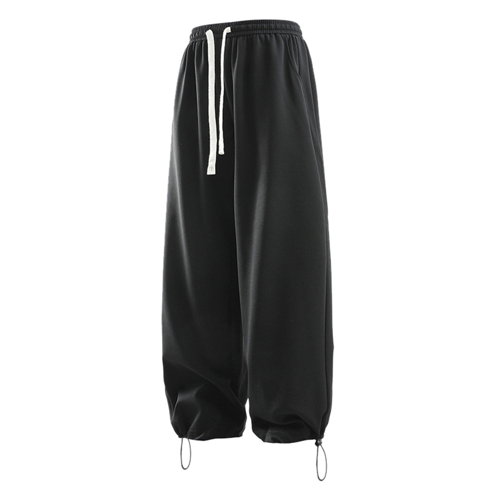 thumbnail image 4 of Pantalones cargo de senderismo para hombre: corte holgado, cintura con cordón, cinturilla elástica; pantalones deportivos informales con bolsillos utilitarios., 4 of 5